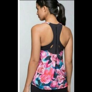 o.Lululemon Secret Garden Rose Floral Racerback Tank